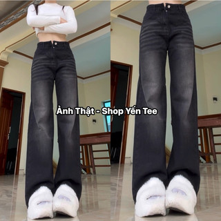 Quần jeans ống suông màu đen khói bạc đùi Yến Tee Shop #0650 #3758