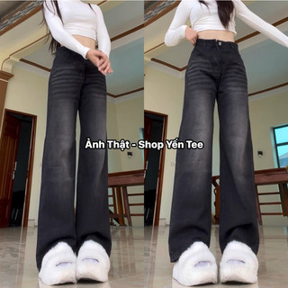 Quần jeans ống suông màu đen khói bạc đùi Yến Tee Shop #0650 #3758