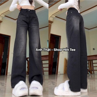 Quần jeans ống suông màu đen khói bạc đùi Yến Tee Shop #0650 #3758