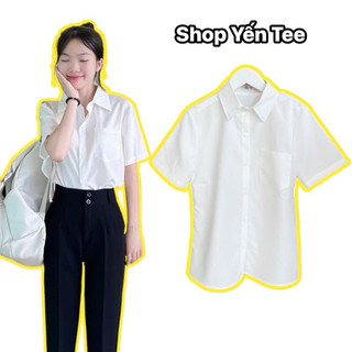 ( 4 mẫu ) Áo sơmi trắng đi học dáng vừa dễ mặc Yến Tee Shop #020
