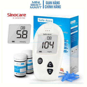 Máy đo đường huyết Sinocare Safe Accu - Chính hãng