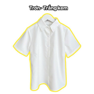 ( 4 mẫu ) Áo sơmi trắng đi học dáng vừa dễ mặc Yến Tee Shop #020
