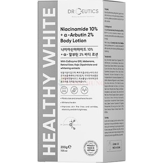 Sữa dưỡng thể DrCeutics Niacinamide 10% + Alpha Arbutin 2% Body Lotion giúp cải thiện độ đàn hồi săn chắc của da (200g)