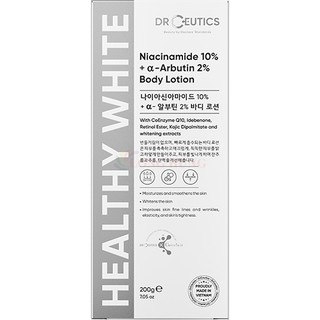 Sữa dưỡng thể DrCeutics Niacinamide 10% + Alpha Arbutin 2% Body Lotion giúp cải thiện độ đàn hồi săn chắc của da (200g)