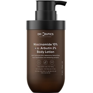 Sữa dưỡng thể DrCeutics Niacinamide 10% + Alpha Arbutin 2% Body Lotion giúp cải thiện độ đàn hồi săn chắc của da (200g)