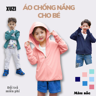 áo chống nắng cho bé trai gái 1 lớp áo khoác chống nắng cho bé vải thông hơi cao cấp ngăn tia UV bảo vệ da của nhà XUZI