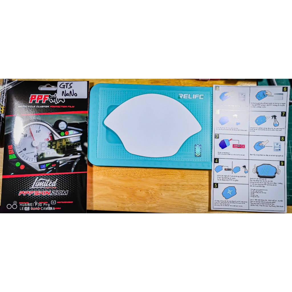PPF Vespa GTS ..... UPPF dán bảo vệ mặt đồng hồ xe , xước tự phục hồi vết xước dâm