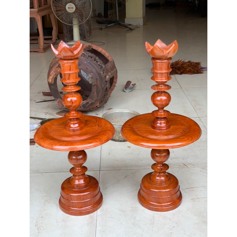 chân nến gỗ hương cao 40 45 55 60cm