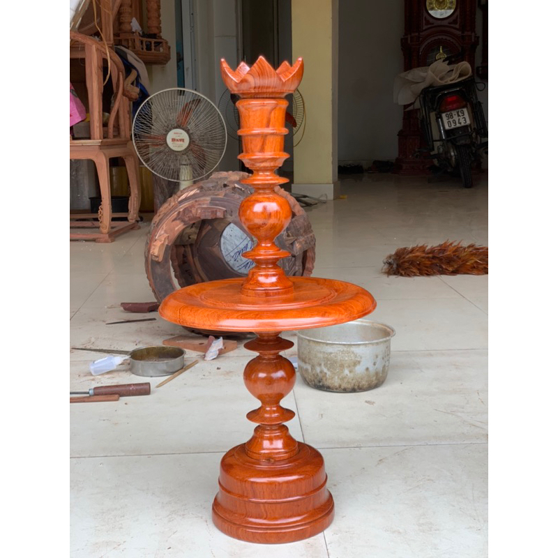 chân nến gỗ hương cao 40 45 55 60cm
