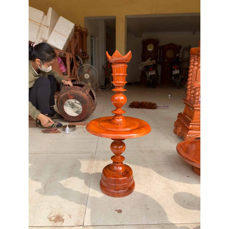 chân nến gỗ hương cao 40 45 55 60cm
