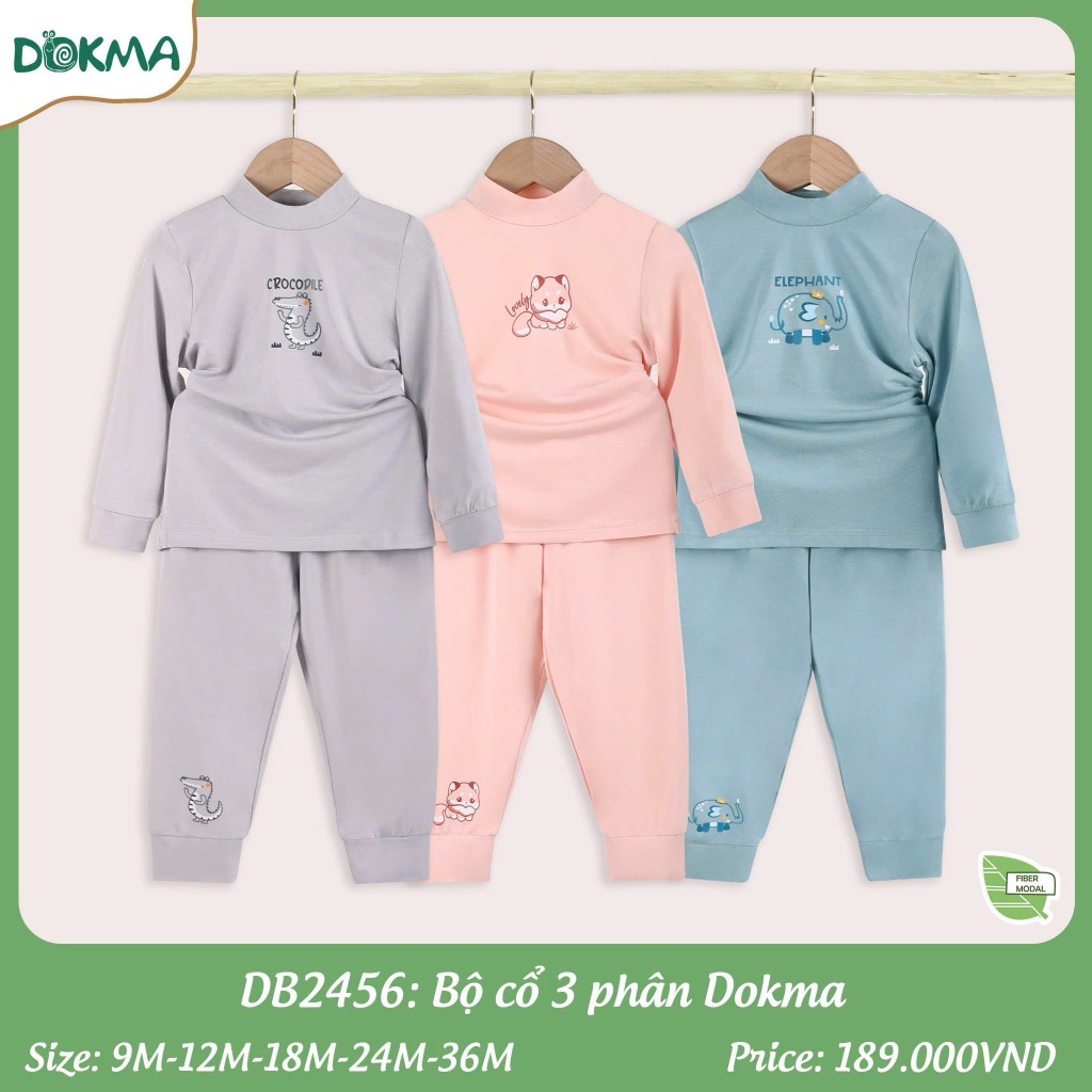 (8-13kg, 6-36M) Bộ Dài Tay Dokma Cho Bé DB2277 DB2456 DB3116 DB3176 DB3170 DB3120