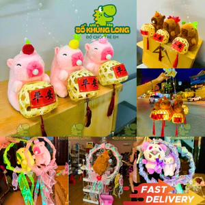 Lồng Đèn Giỏ Đan Hình Thú Capybara 2025 Kuromi Kèm Đèn Led Đèn Lồng Trung Thu Phát Sáng BỐ KHỦNG LONG