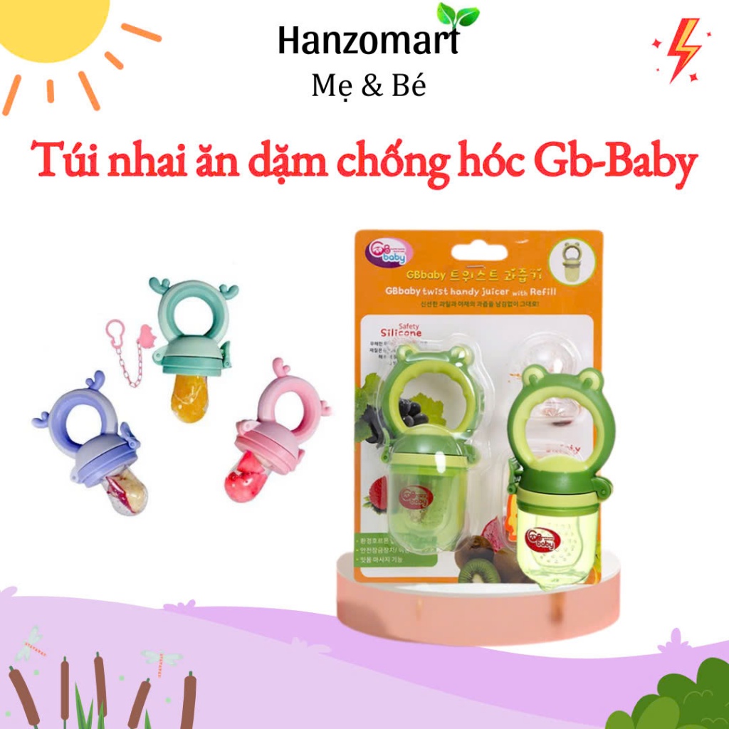 Túi Nhai Ăn Dặm Hoa Quả Cho Bé XunYi - hanzomart