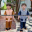 Quần áo bé trai (7-35kg), set bà ba áo caro, Chất Lụa mềm mại, thấm hút mồ hôi tốt