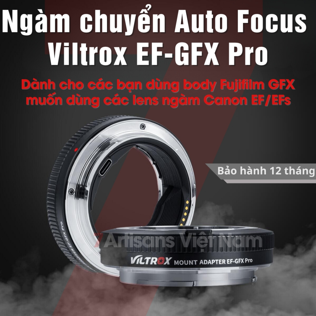 Ngàm chuyển Auto Focus Viltrox EF-GFX Pro, Viltrox EF-GFX cho Fujifilm ...