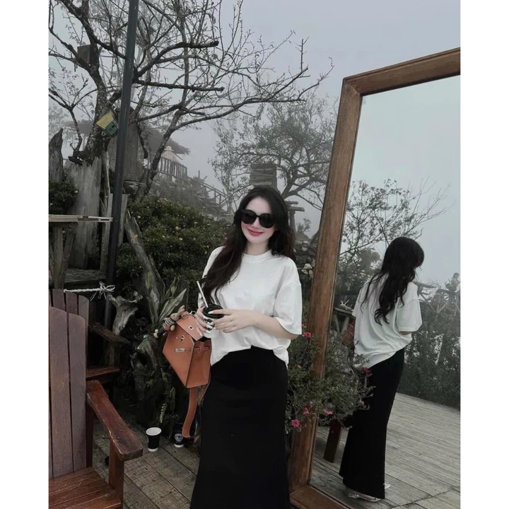Set Váy Nữ - Áo Phông Nữ Mix Chân Váy Đuôi Cá Nữ Tính Mê Luôn Xưởng May Bảo Ngọc
