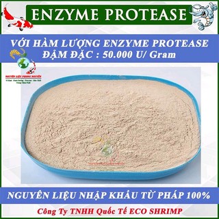 100gram Enzyme Protease, phân hủy protein dùng ủ phân cá, bổ sung thức ăn chăn nuôi, xử lý nước ao nuôi cá