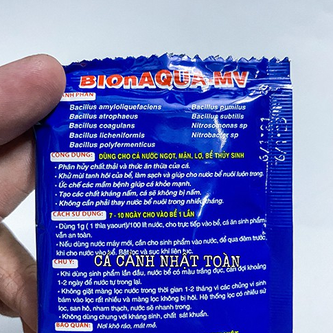 MEN VI SINH BIONAQUA MV ÍT THAY NƯỚC HỒ CÁ 10G