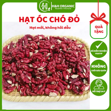 Nhân hạt óc chó đỏ, H&H Organic, Hạt hữu cơ, không chất bảo quản, hạt nguyên cánh, không hôi dầu