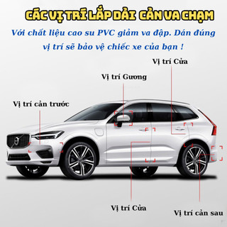 Dải chống va chạm, trầy xước ô tô PVC. Miếng dán(nẹp) chống va chạm trầy xước xe hơi
