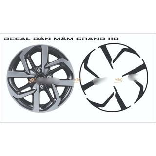 Decal dán mâm Grand i10 (5bánh)