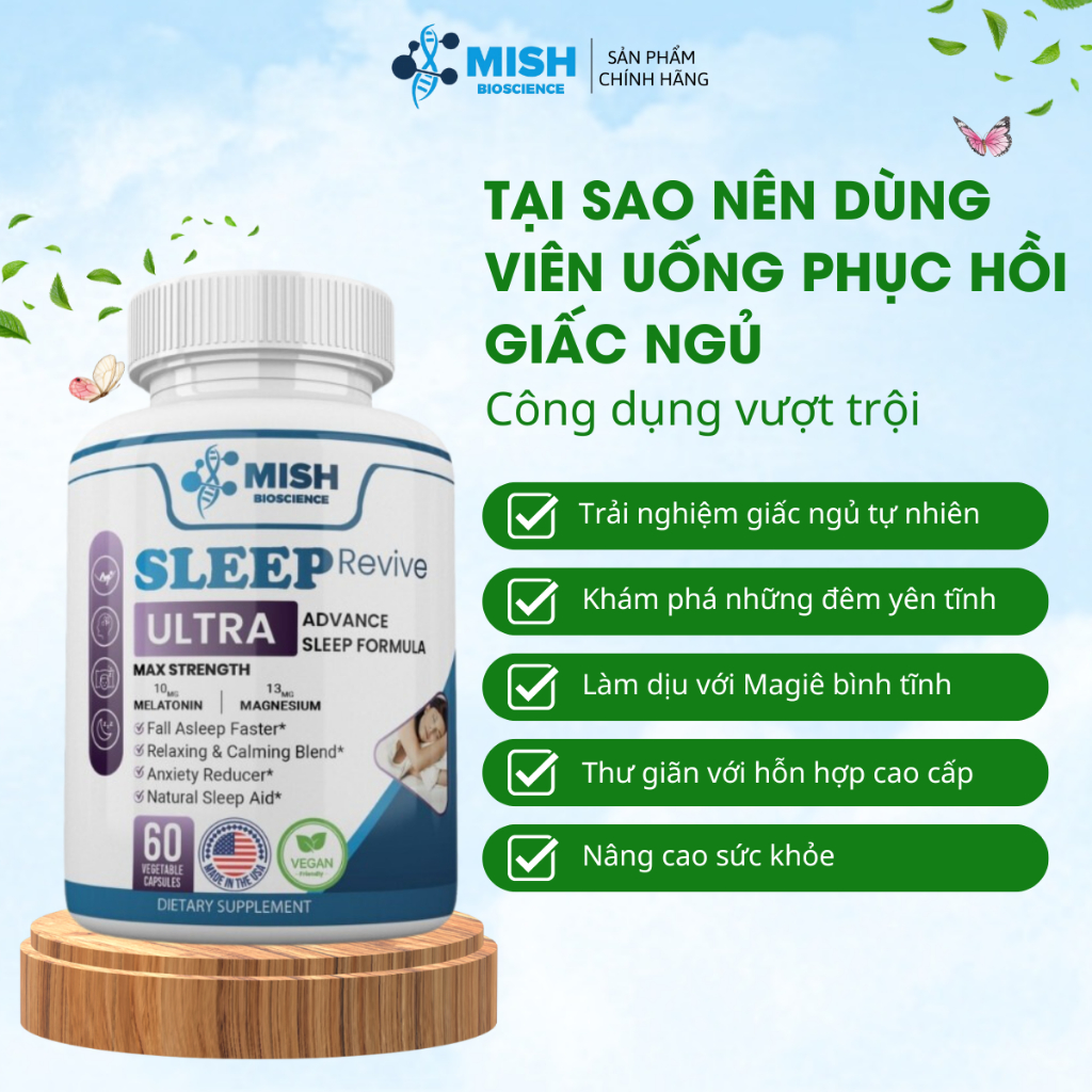 Viên Uống Phục Hồi Giấc Ngủ Vượt Trội Sleep Revive Ultra