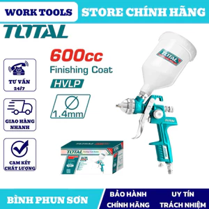 TOTAL Súng phun sơn HVLP 600cc TAT10601 (1.4MM)