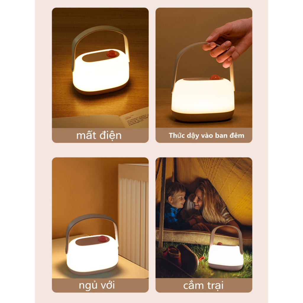 Đèn ngủ bé sơ sinh Đèn Cắm Trại Dã Ngoại di động đèn ngủ bỉm chống ánh sáng xanh giúp mẹ hút sữa và cho bé Đèn Trang Trí