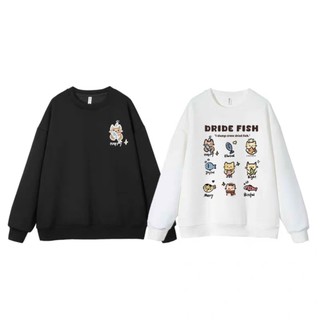 Áo Hoodie Áo Sweater cặp đôi Uniex Áo đôi chất nỉ bông thời trang Dire Fish Form rộng [A085]