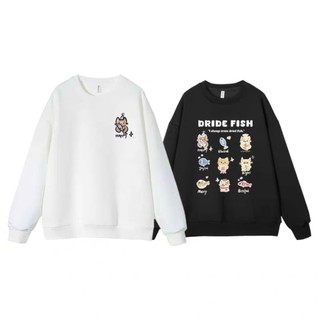 Áo Hoodie Áo Sweater cặp đôi Uniex Áo đôi chất nỉ bông thời trang Dire Fish Form rộng [A085]