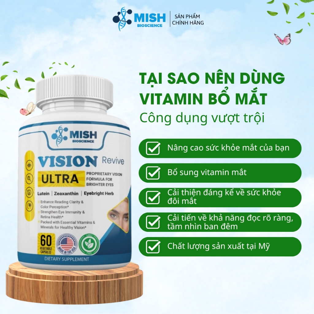 Vitamin Bổ Mắt Dành Cho Mắt Khô Và Nhạy Cảm Vision Revive Ultra