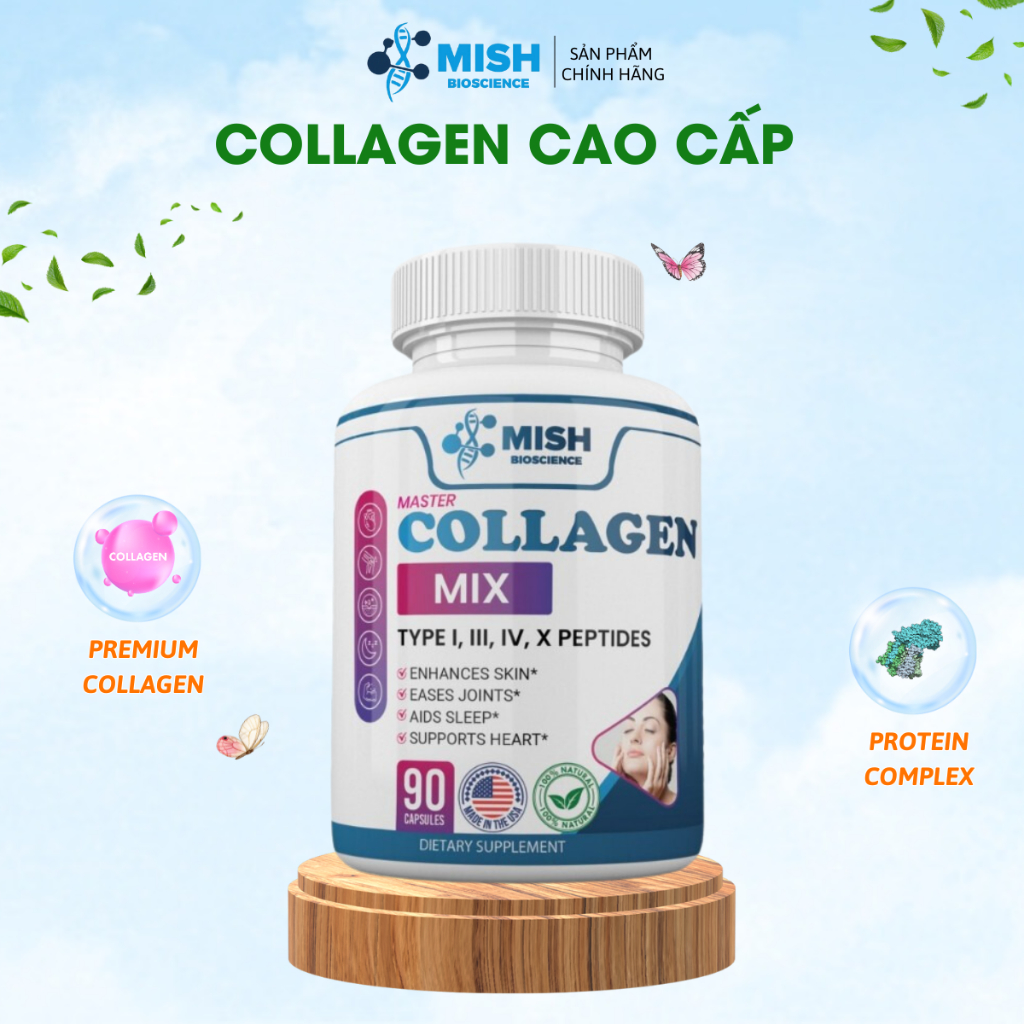 Collagen Cao Cấp Kết Hợp 5 Peptide I, II, III, V, X