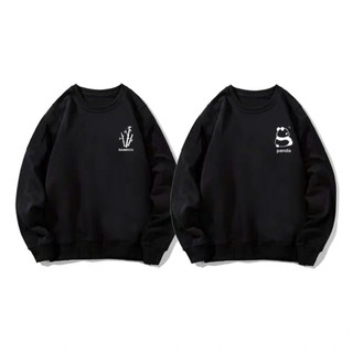 Áo sweater hoodie đôi mùa đông  Bamboo Panda form rộng unisex chất liệu cotton nỉ bông L66 [A053]
