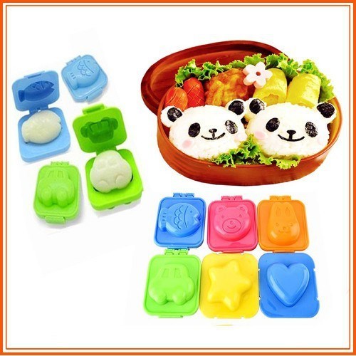 Khuôn bento Nhật Bản làm cơm làm bánh cho bé ăn dặm hanzomart (set 2 khuôn)