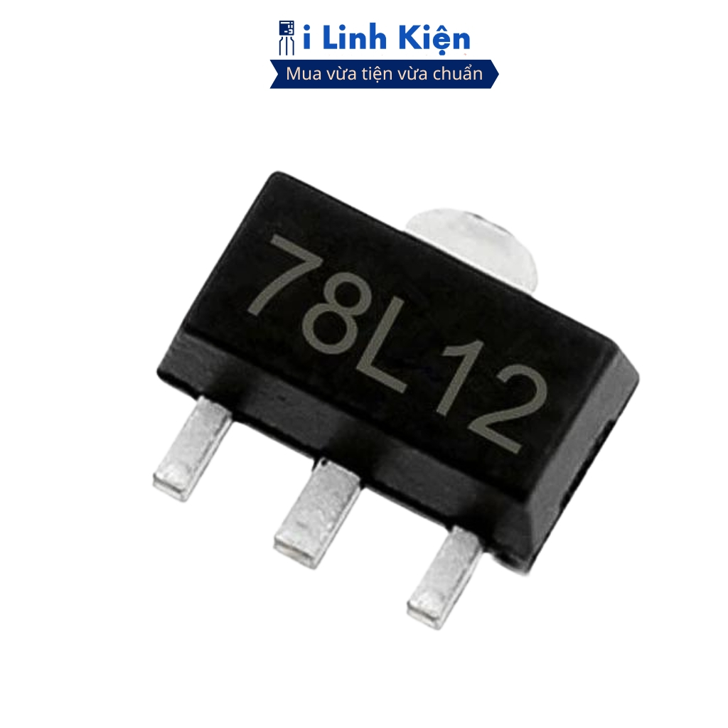 Ic nguồn 78L12 0.1A 12V SOT-89 chính hãng Ilinhkien