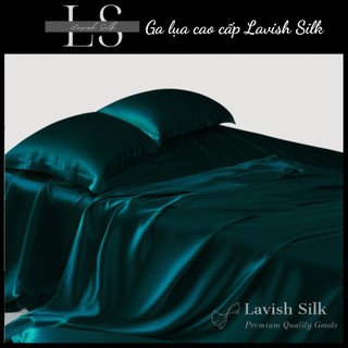 (XẢ LỖ) Ga giường drap lẻ Lụa LS Lavish silk hàng loại 1 cao cấp mát lạnh_Xanh Cổ Vịt