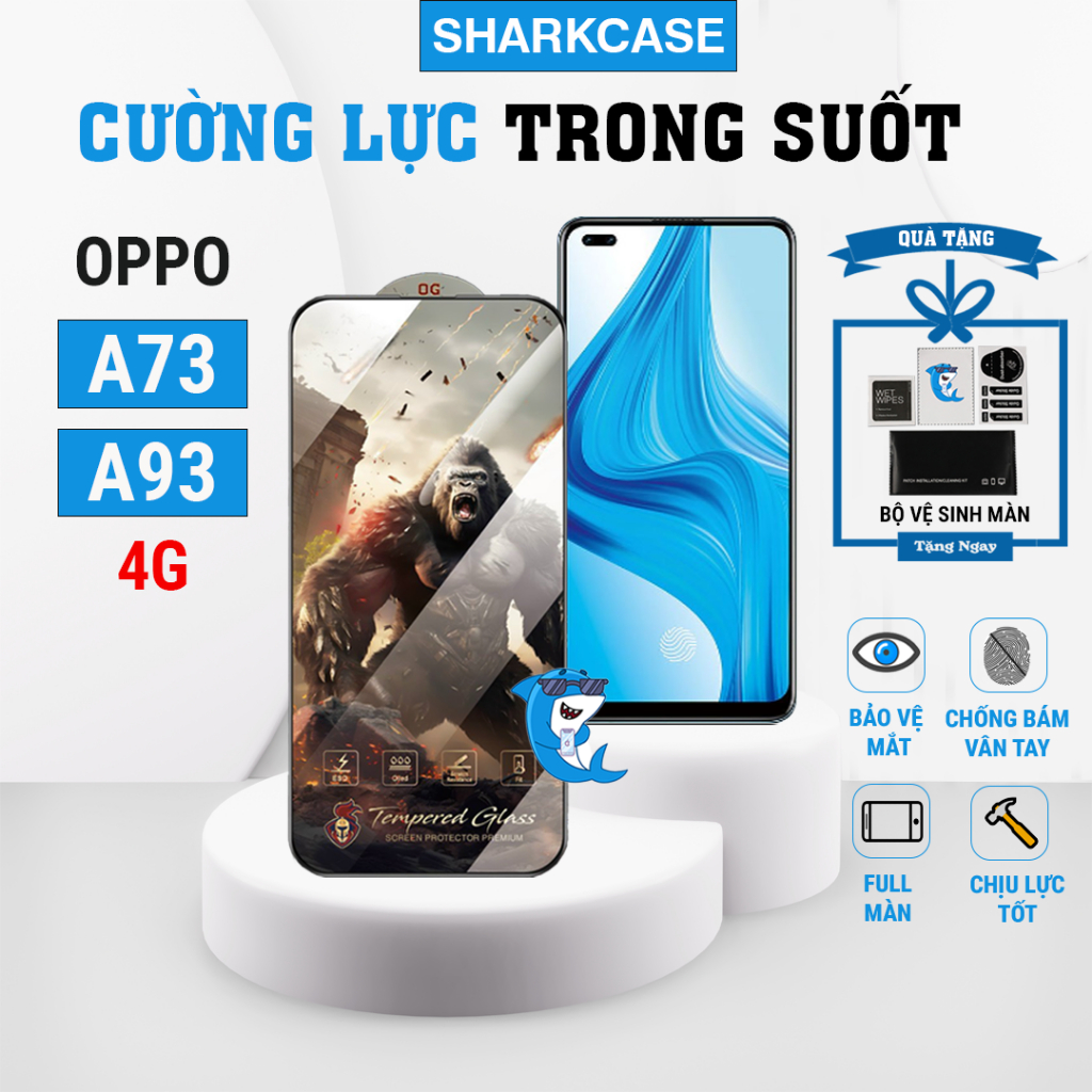 Kính cường lực Oppo A93 / A73 4G cao cấp full màn chống bám vân tay bảo ...