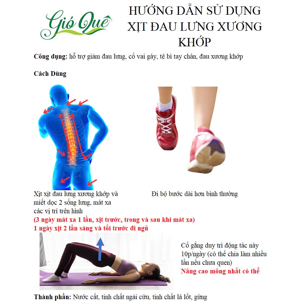 Xịt ngải cứu - Giảm đau lưng - cổ vai gáy