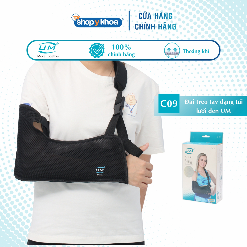 Ảnh Đai Treo Tay Dạng Túi Lưới Đen Hỗ Trợ Cho Tay Bị Bó Bột C09 [United Medicare]. Tiêu Chuẩn Châu Âu 1