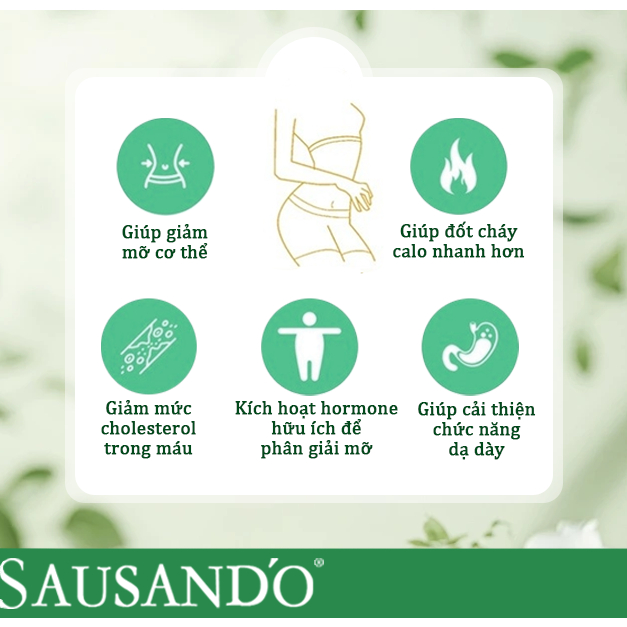 SAUSANDO Trà giảm cân chính hãng, detox nhanh chóng, an toàn, giảm cân hiệu quả, thành công giảm 5-10 kg