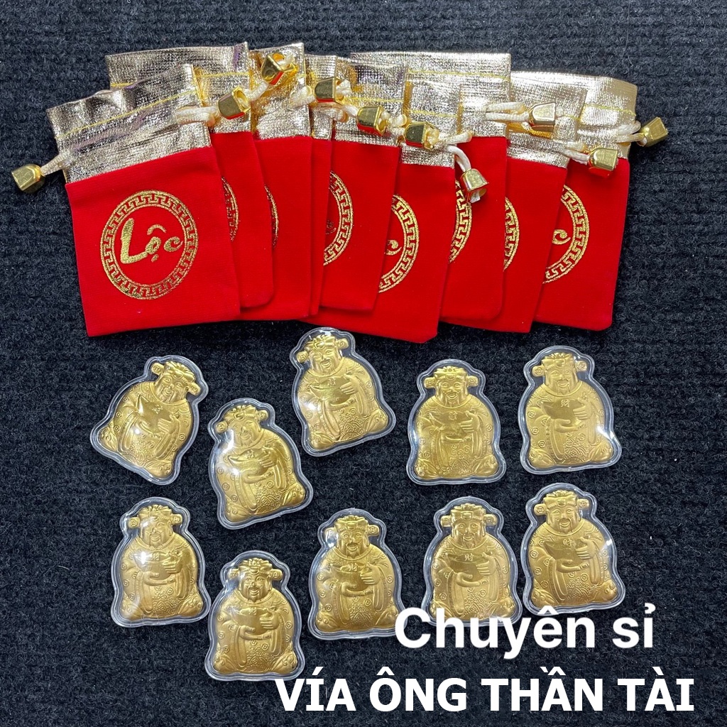 [RẺ SẬP SÀN] Ông Thần Tài Mạ Vàng Kèm Túi Gấm Phúc Lộc, Làm Quà Tặng Cực Vip