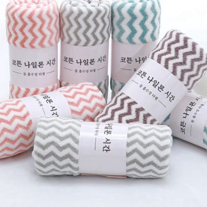 [COMBO 10]Khăn Tắm Gội, Khăn Mặt Cotton,  Khăn Mặt Lông Cừu Siêu Mềm 30x50cm - 3479