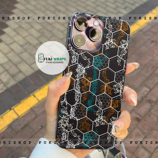 Miếng dán Skin Mặt Sau / Ốp Lưng Hình Lục Giác FULL VIỀN Dành Cho 15 pro max 14 pro max 13 pro max 12 pro max - FukiShop