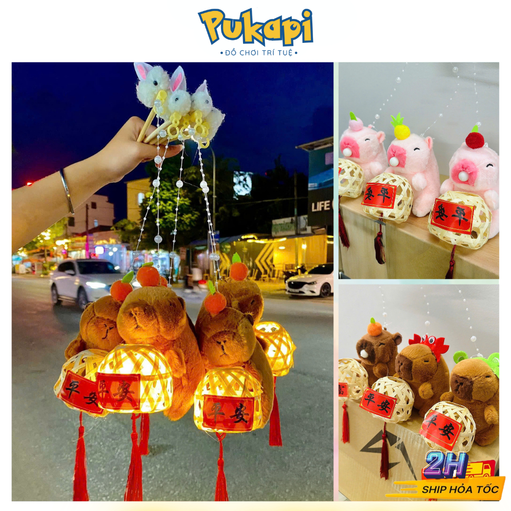 Lồng Đèn Capy.bara Kuromi Melody Cinamorol Kitty Baby Đèn Lồng Vui Trung Thu Đèn Led Mẫu Hot 2025-Đồ Chơi Cho Bé PUKAPI