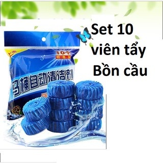 Set 10 Viên thả bồn cầu khử mùi hôi, tẩy mảng bám