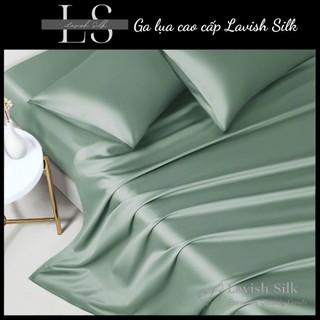 (XẢ LỖ HÔM NAY) Ga giuòng drap lẻ Lụa LS Lavish silk Hàng loại 1 cao cấp mát lạnh_Xanh matcha