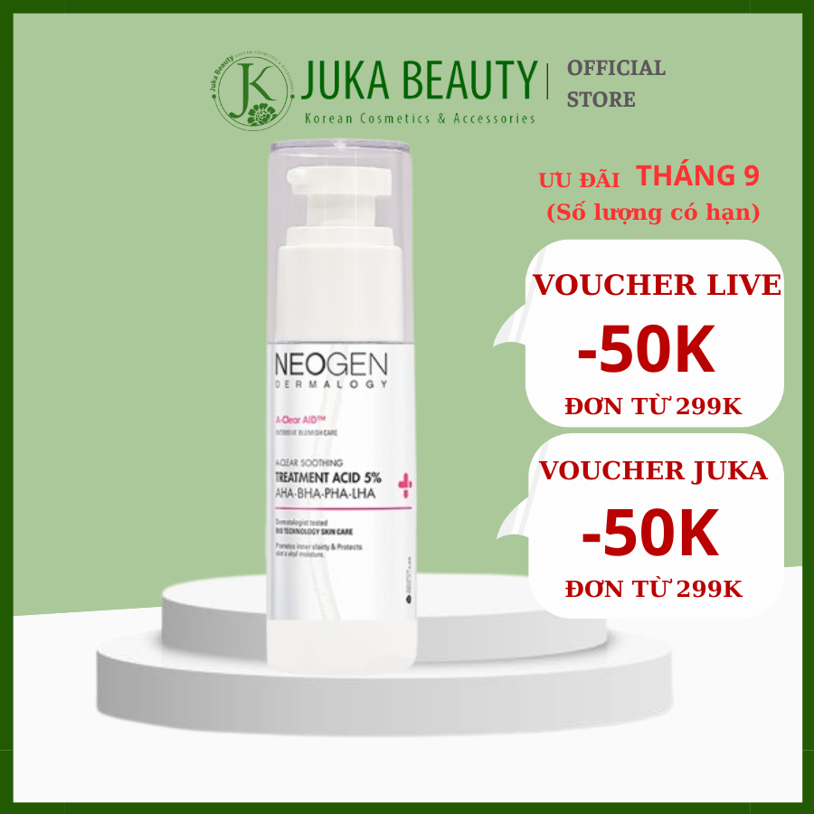Toner tẩy tbc Neogen AHA.BHA.PHA.LHA A-Clear Soothing Treatment Acid 5% ...