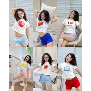 Áo thun nữ MINI TEE Coquette hình in dễ thương cotton co dãn 4 chiều - Kraken Drk.