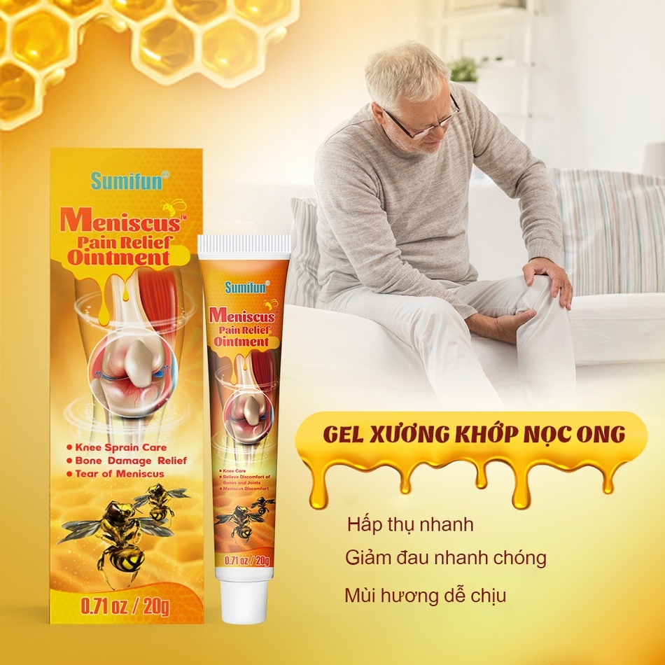 Gel massage SUMIFUN, giảm đau lưng, đau nhức đầu gối, đau vai gáy, đau khớp, đau cơ, bong gân, bầm tím và sưng tấy