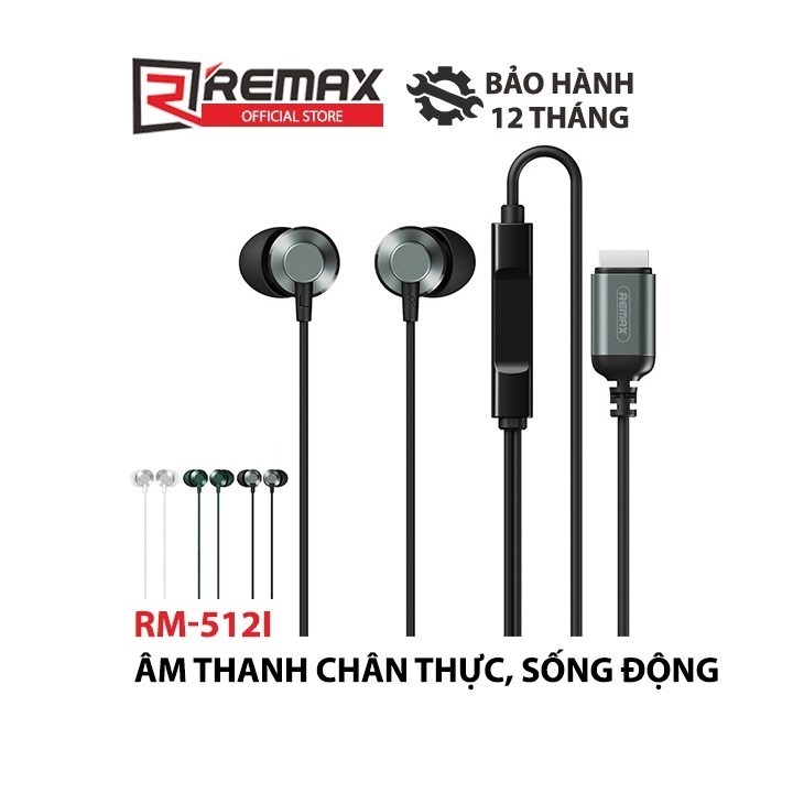 Tai nghe dây Remax RM - 5.1.2.i. Tai nghe chống ồn, âm thanh trung thực ...